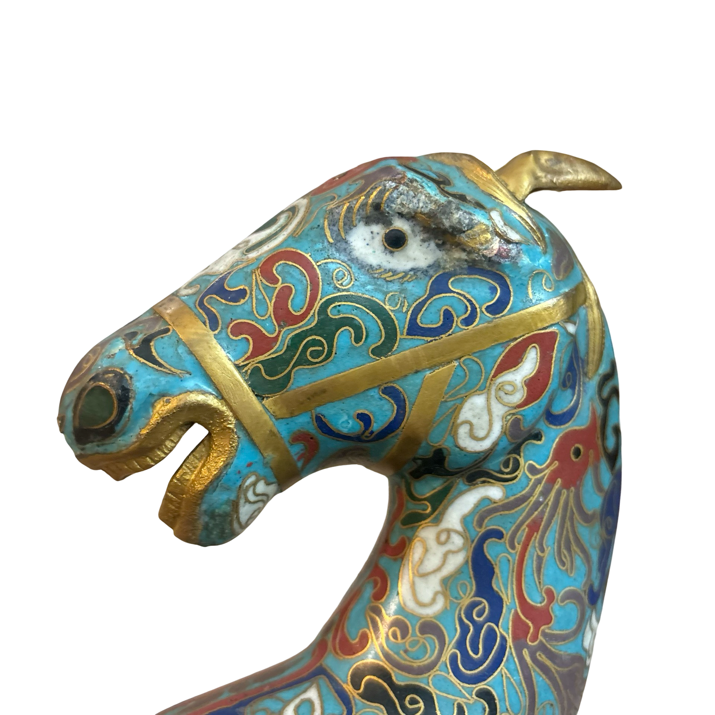 Brass Cloisonné Horse Incense Burner