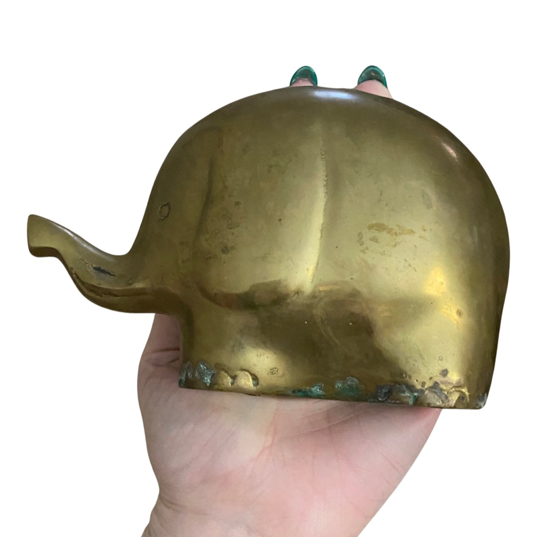 Brass Elephant Bank