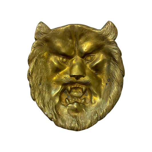 Brass Lion Face Trinket Dish