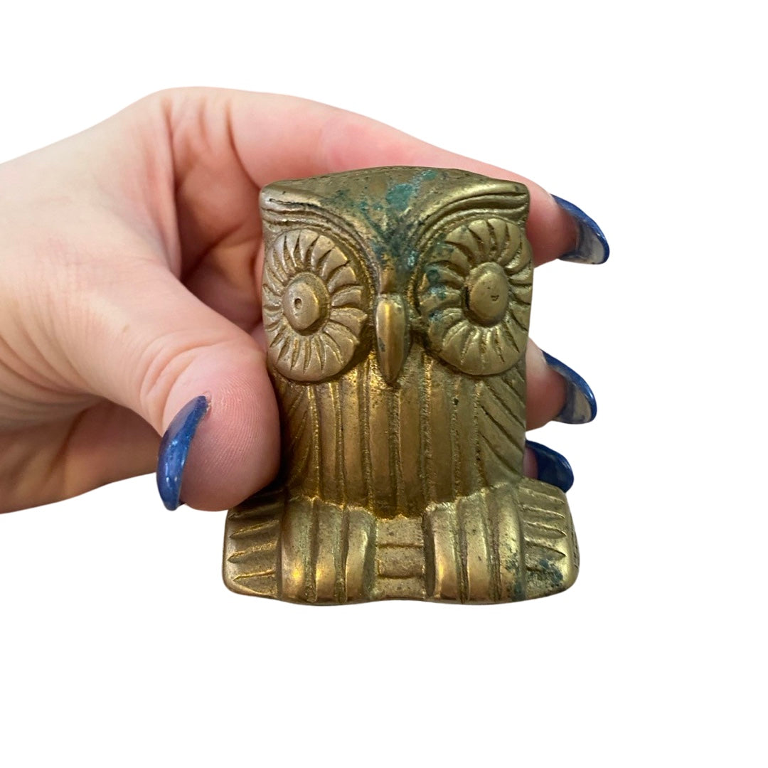 Brass Owl on Branch