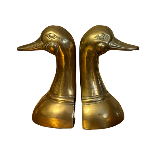 Brass Duck Bookends