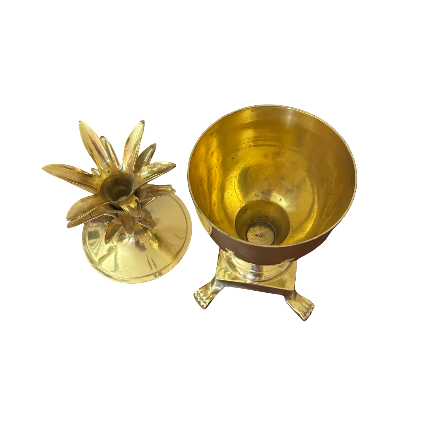 Large Brass Pineapple Urn