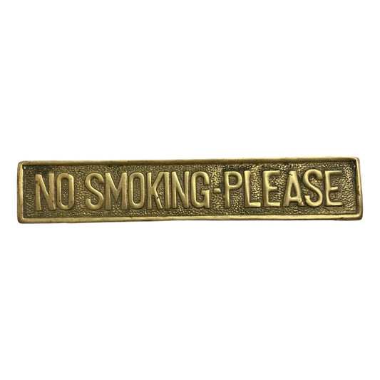 Brass No Smoking Sign