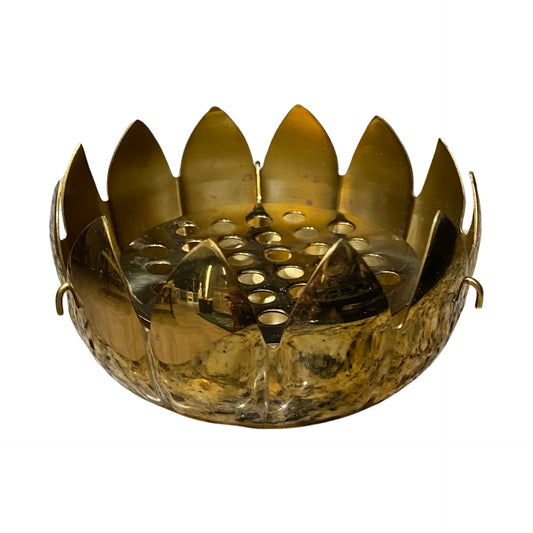 Brass Lotus Flower Frog Bowl