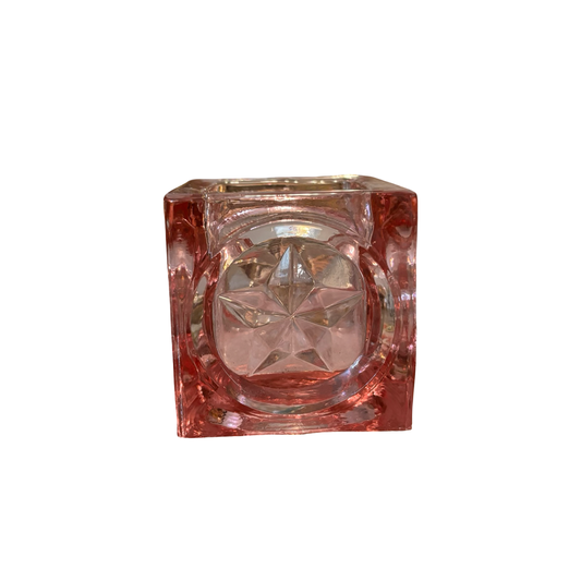 Pink Star Viking Glass Votive