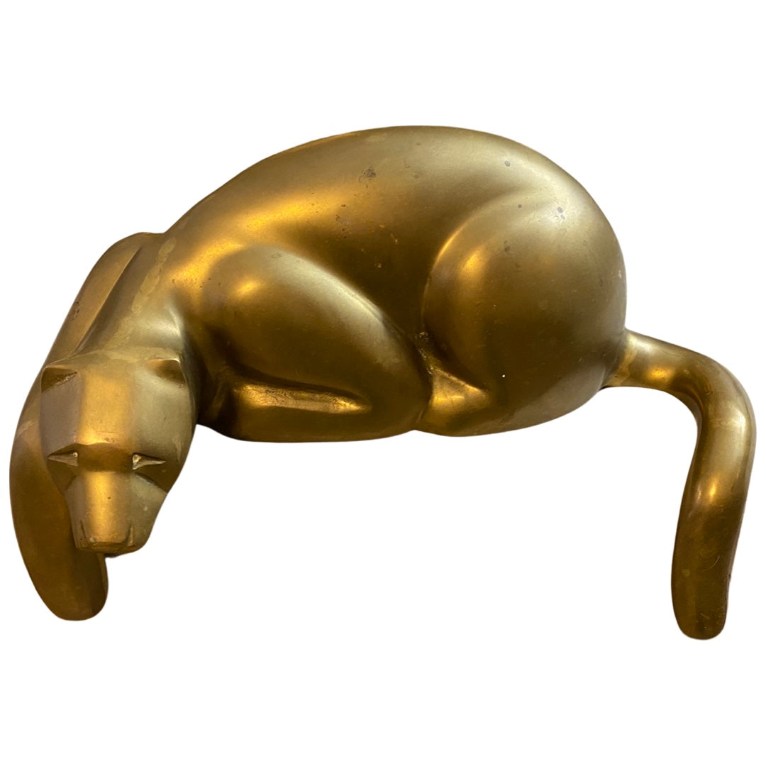 Brass Panther Shelf Sitter