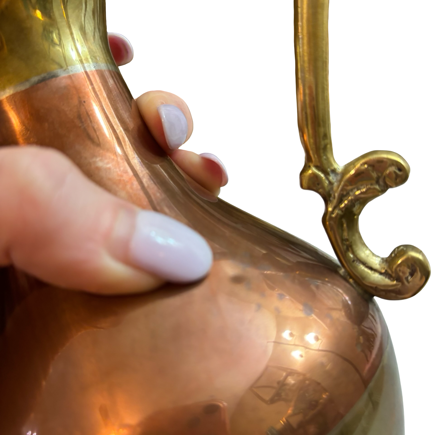 Brass and Copper Pitcher
