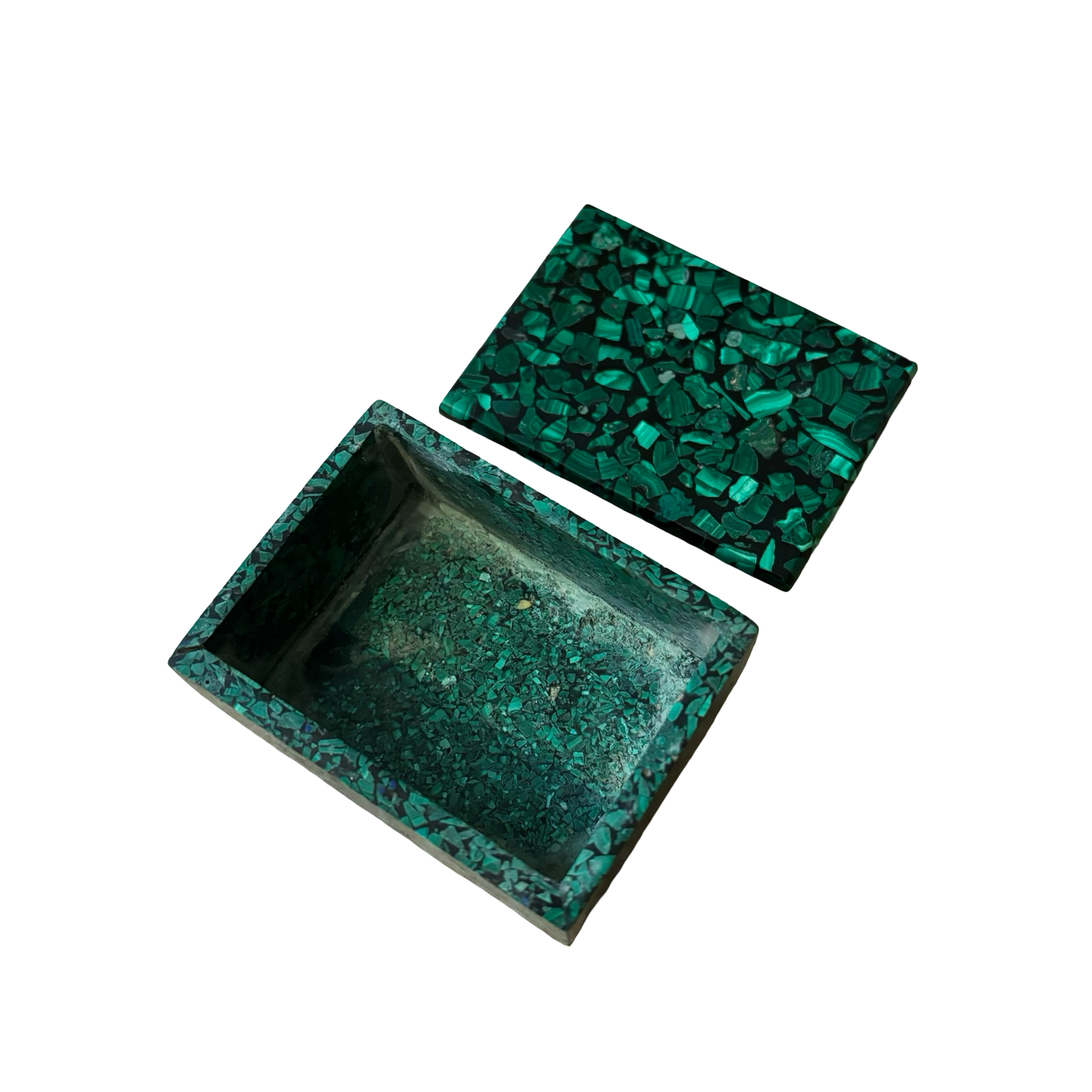 Rectangular Malachite Inlay Box
