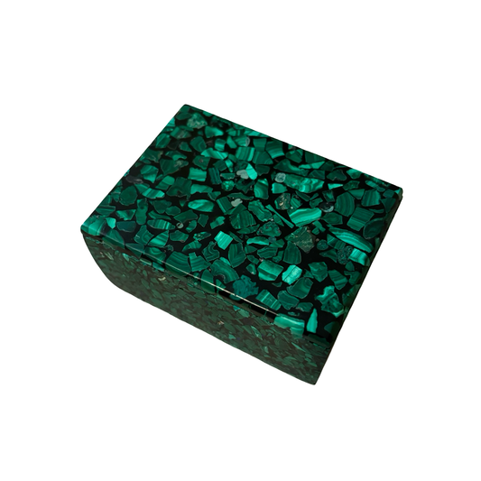 Rectangular Malachite Inlay Box