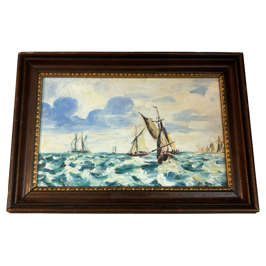 Framed Seascape Painting