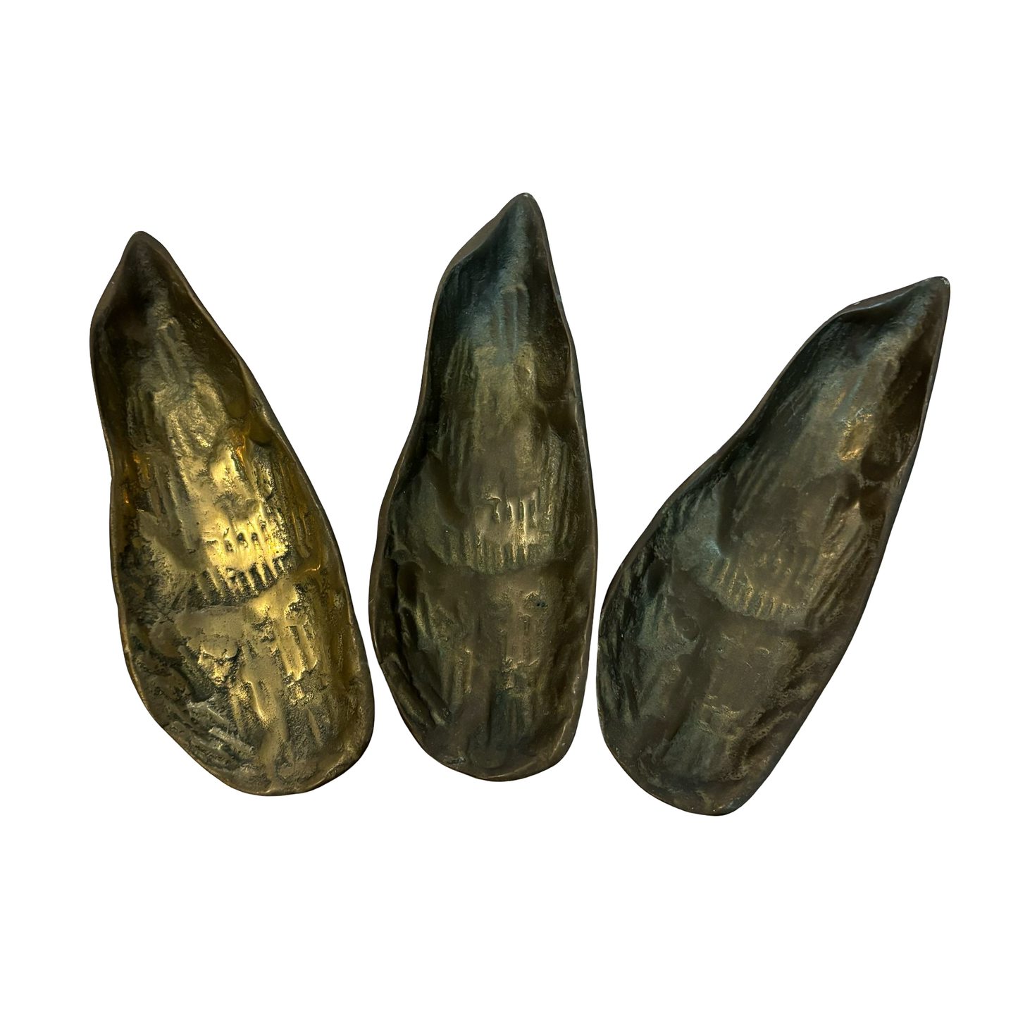 Brass Oyster Shell Trio
