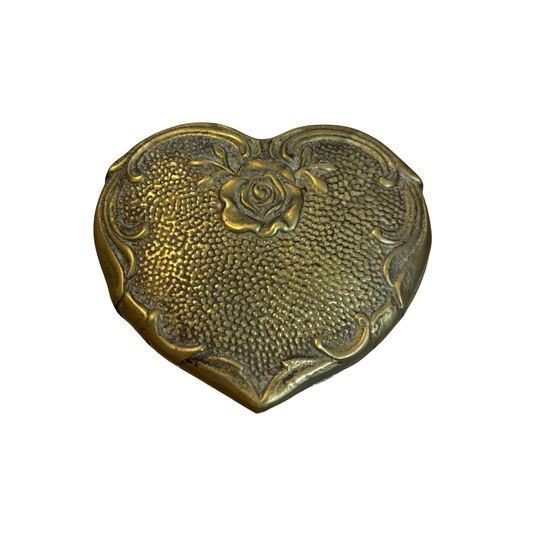 Brass Ornate Heart Box