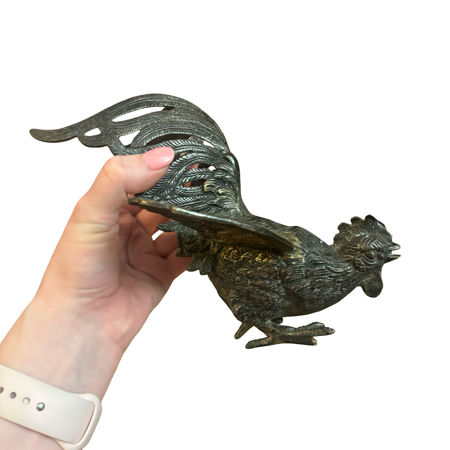 Brass Fighting Rooster Pair