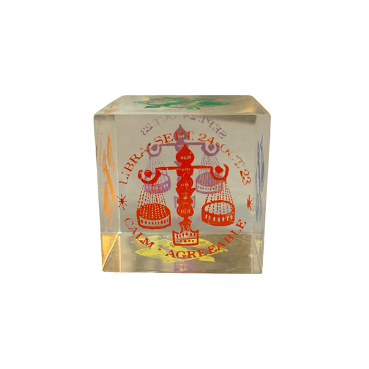 Libra Lucite Paperweight