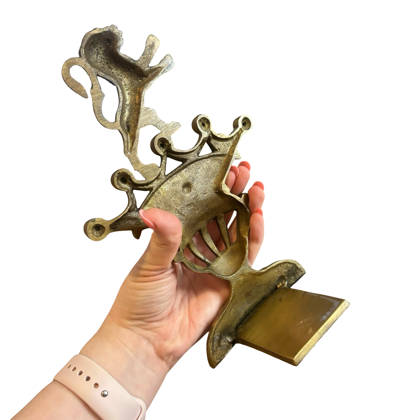 Brass Lion Knight Bookend