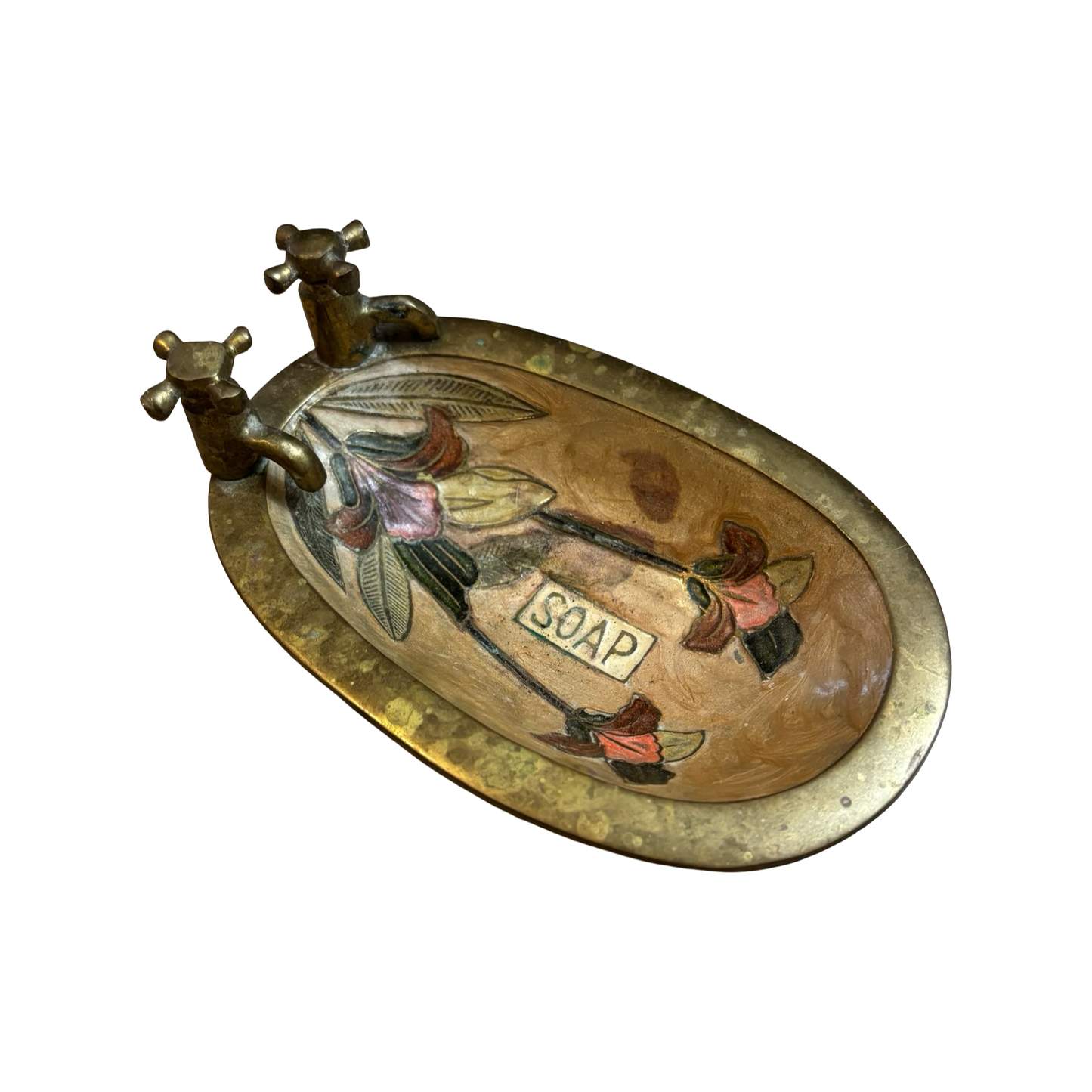 Brass Bathtub Enameled Soap Dish