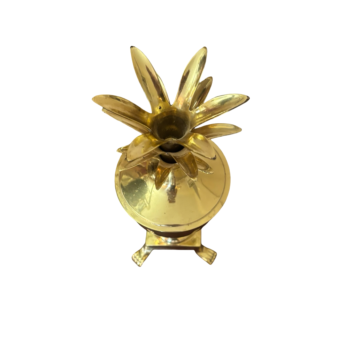 Large Brass Pineapple Urn