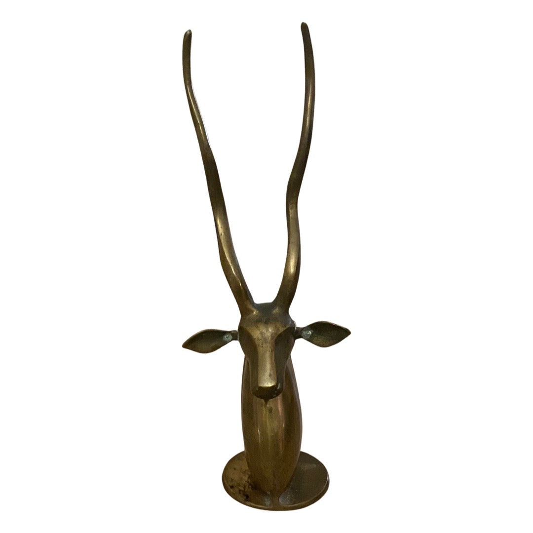 Brass Ibex Bust