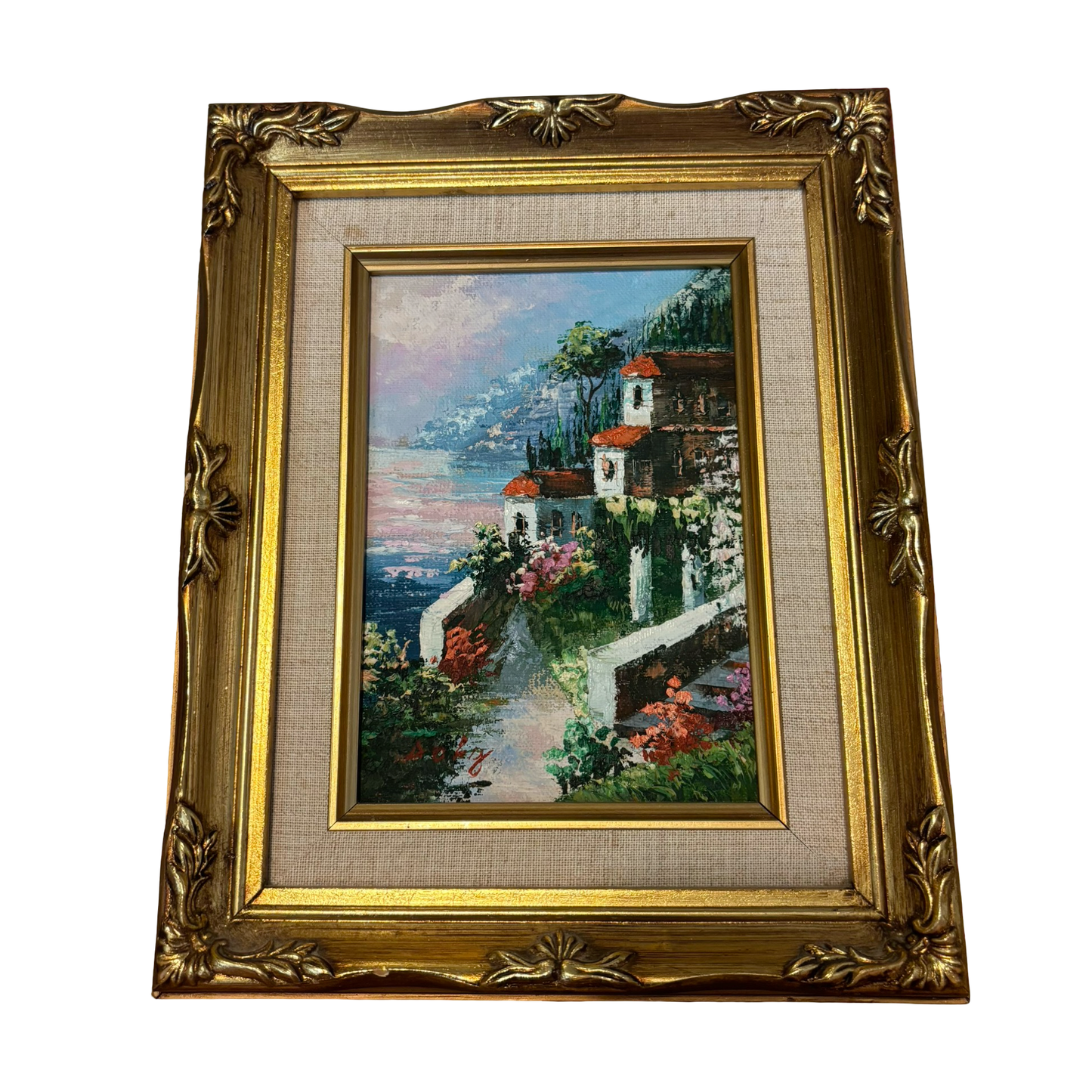 Framed Cityscape Painting