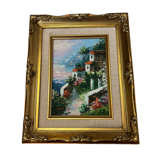 Framed Cityscape Painting