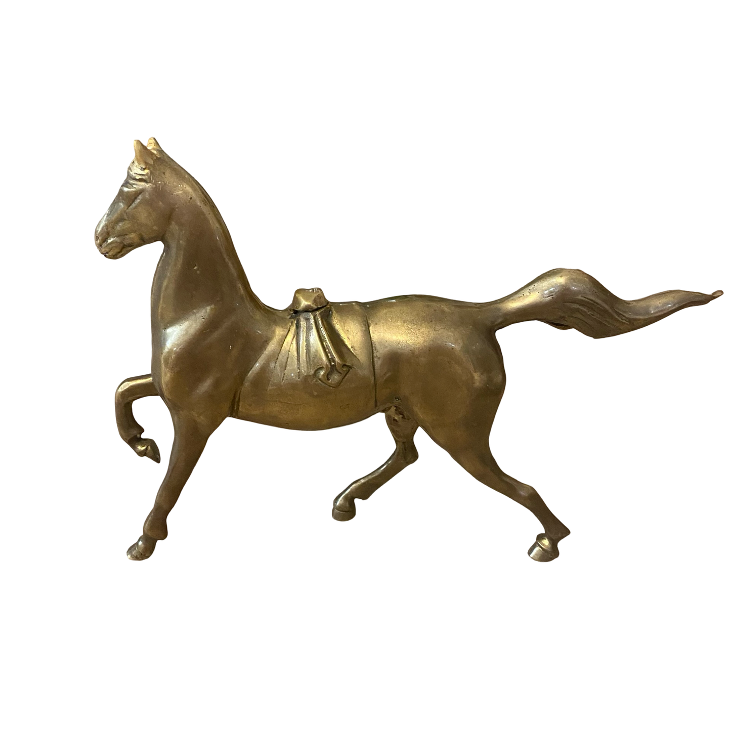 Large Brass Horse