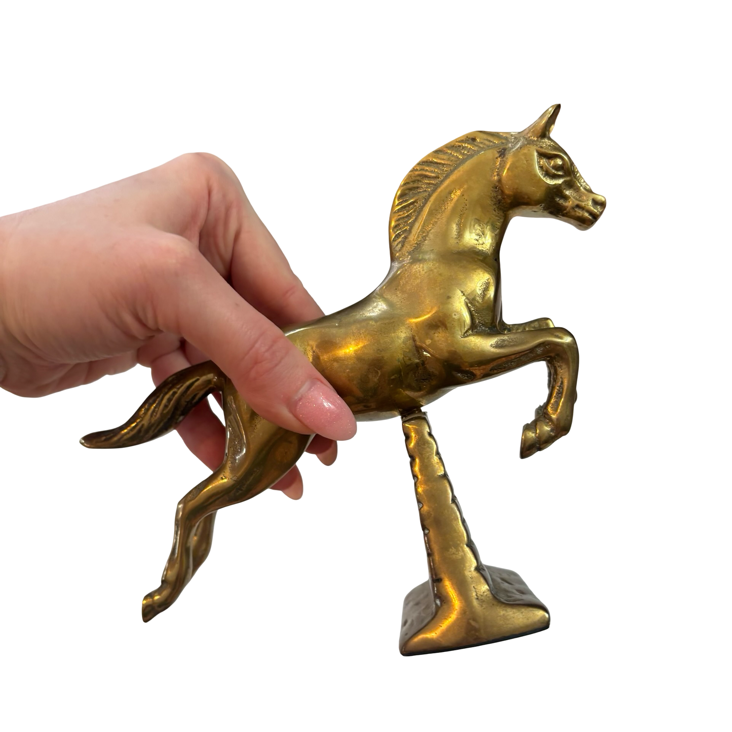 Brass Jumping Horse