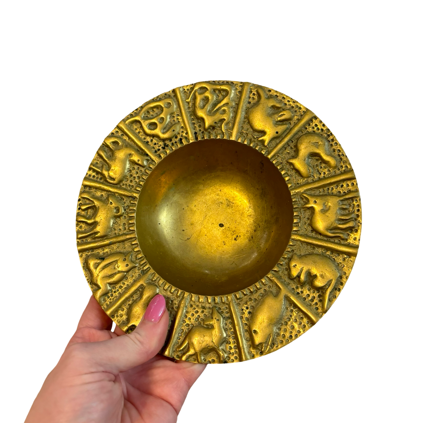 Brass Chinese Zodiac Trinket Dish