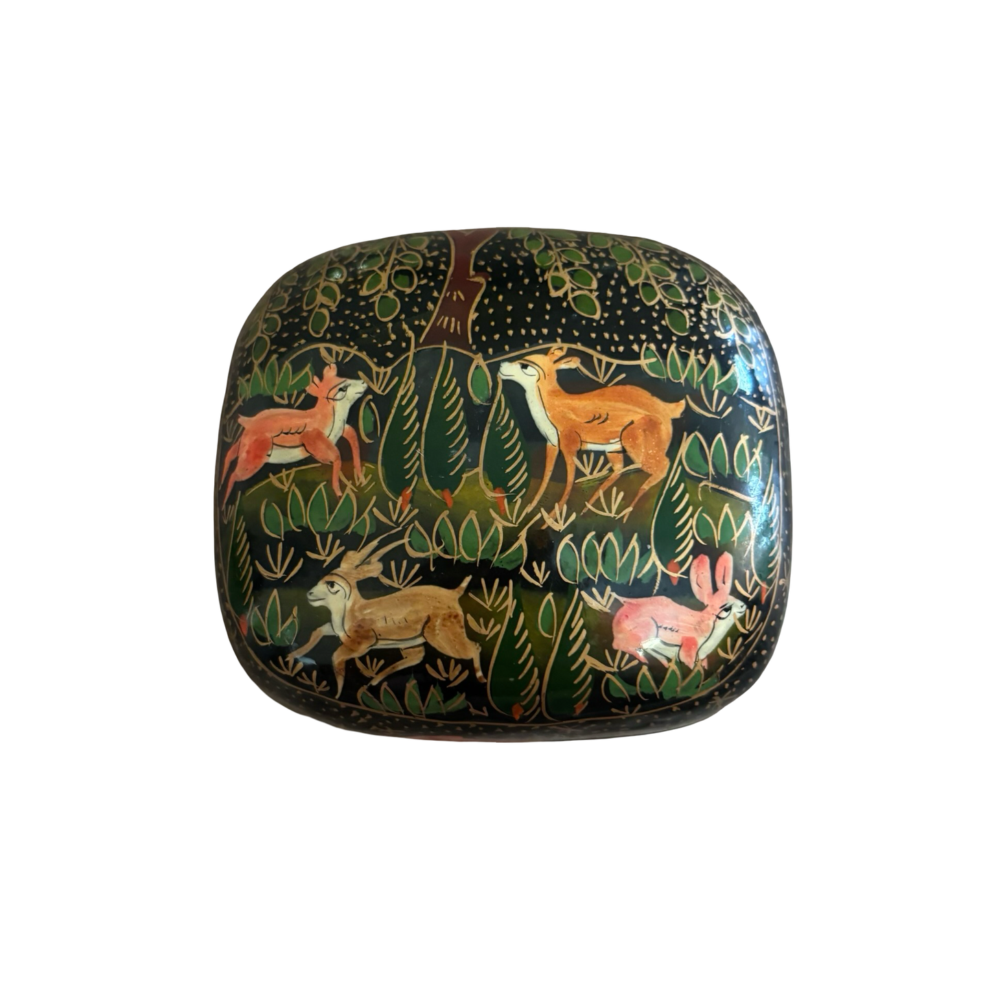 Black Lacquer Fox Box