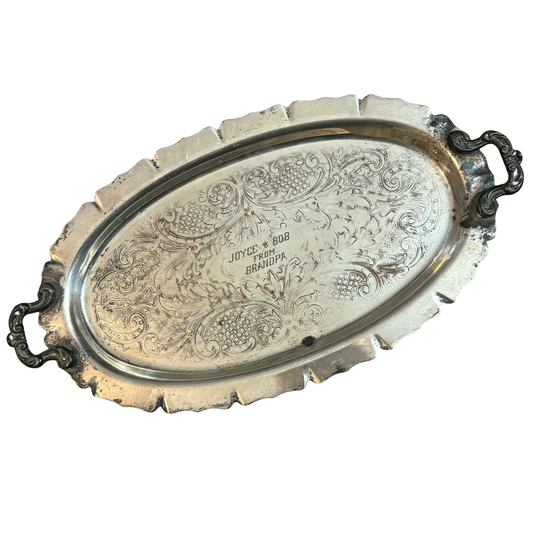 Silver Engraved Tray
