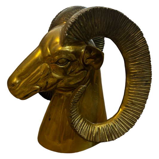 Brass Ram Bust