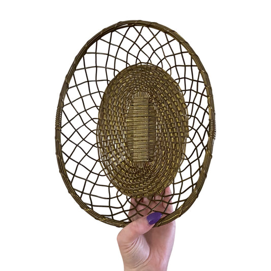 Woven Brass Basket