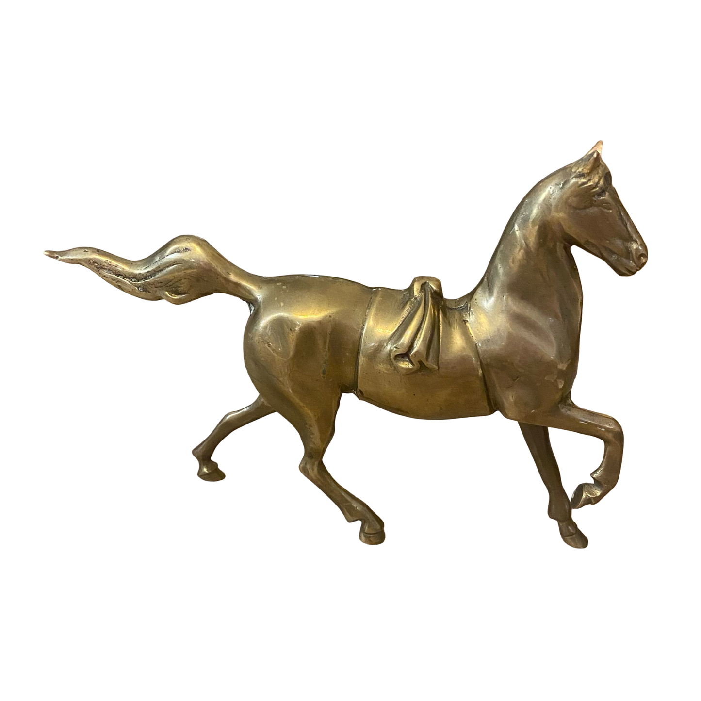 Large Brass Horse