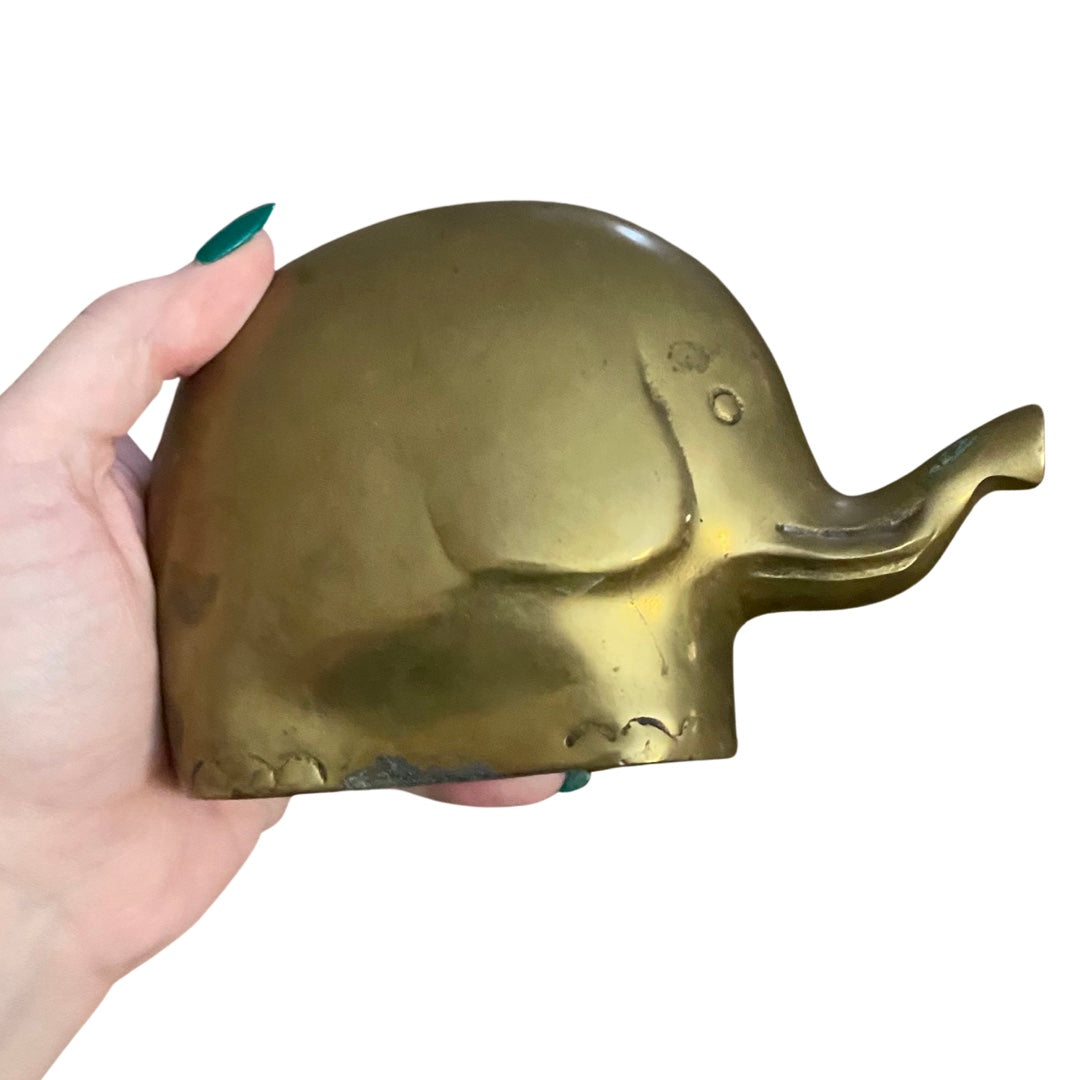 Brass Elephant Bank