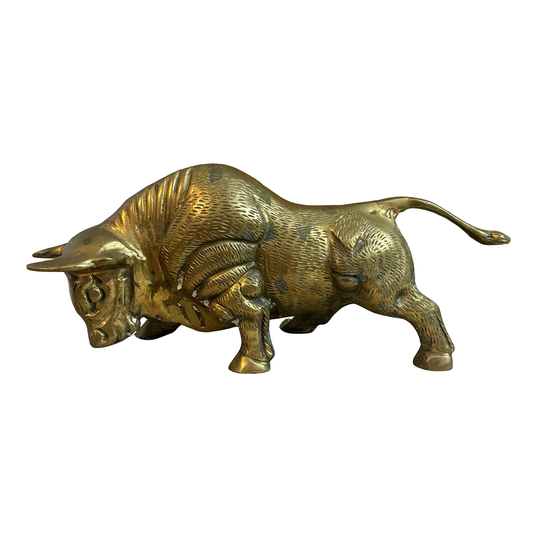 Large Brass Bull