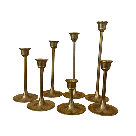 Brass Graduated Candle Set of 7