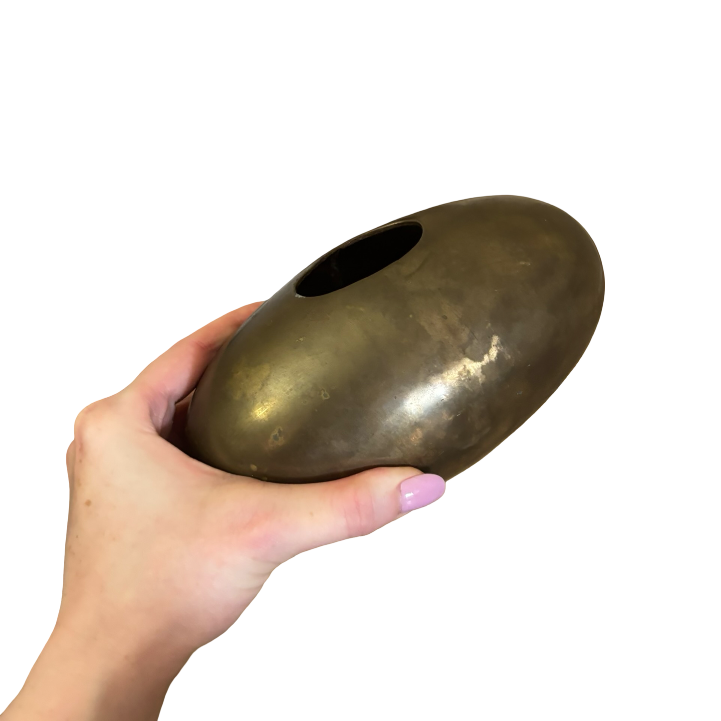 Brass Oval Vase