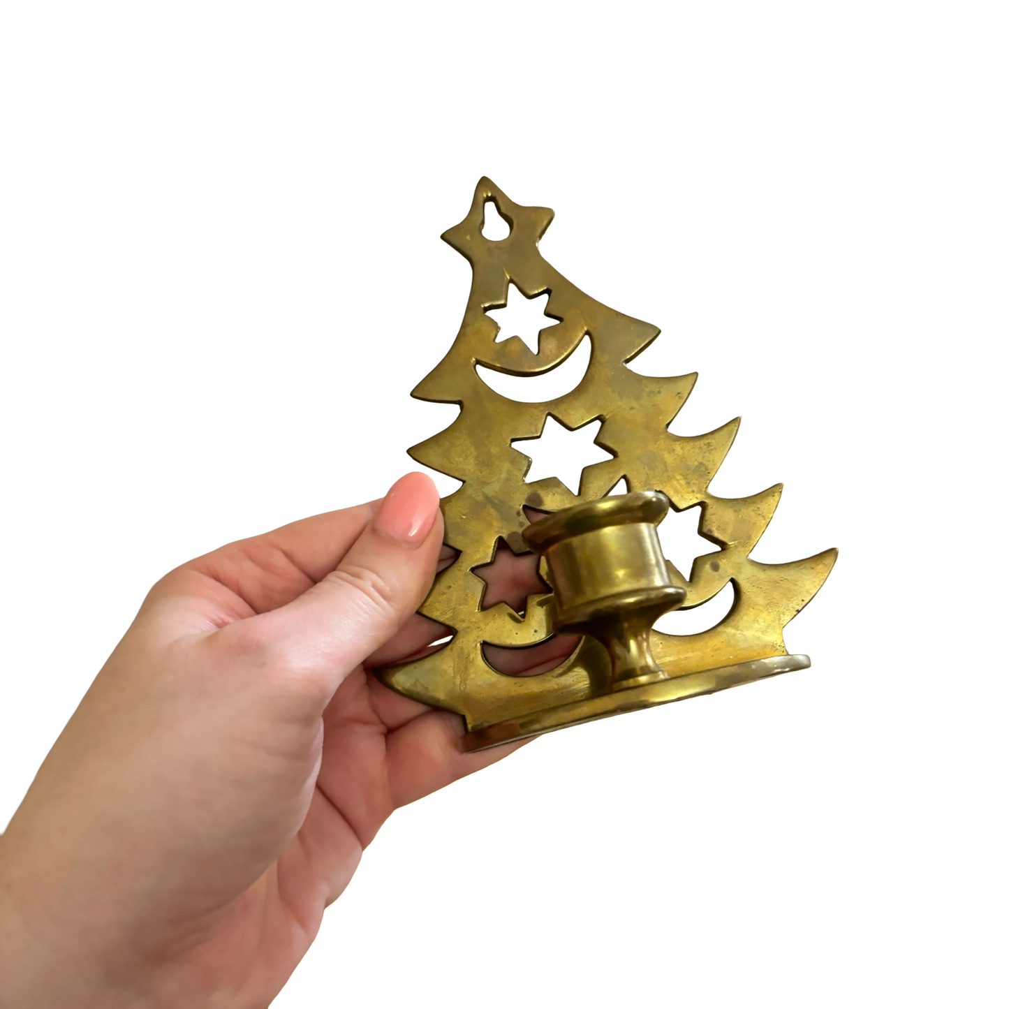 Brass Christmas Tree Votive
