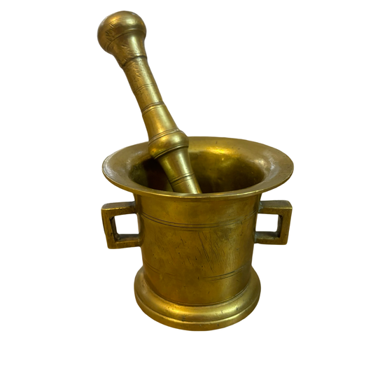 Brass Mortar and Pestle