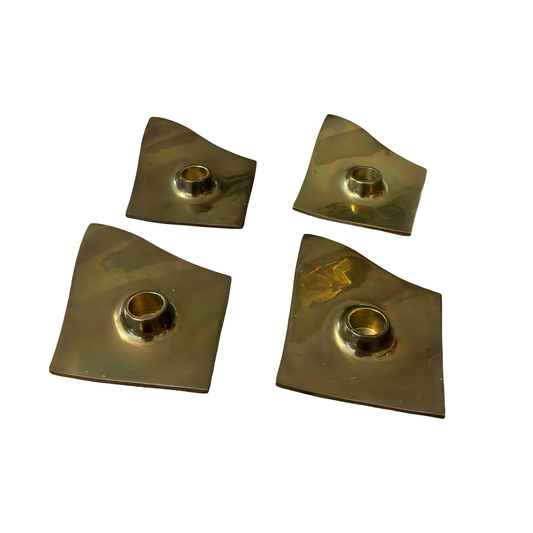 Set of Four Danish Orskov Sculptural Candle Holders