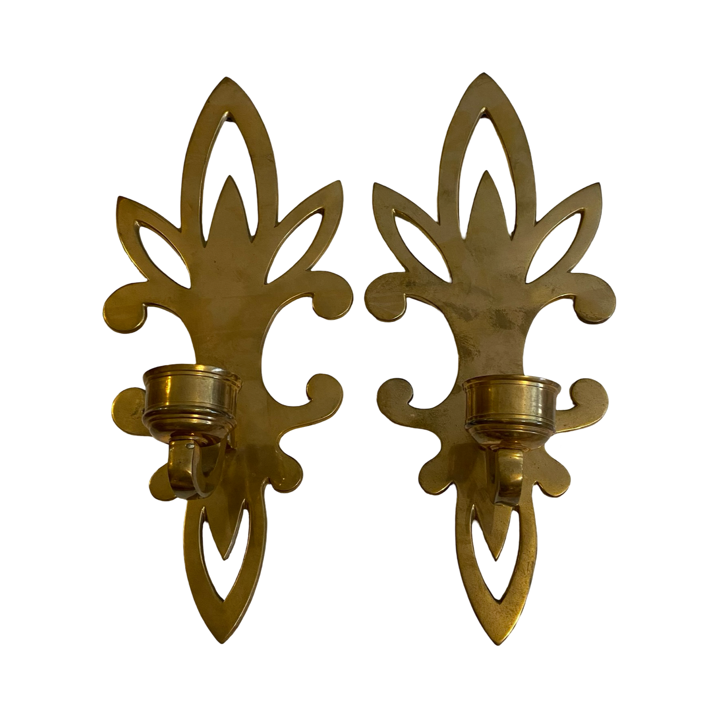 Brass Wall Sconce Pair