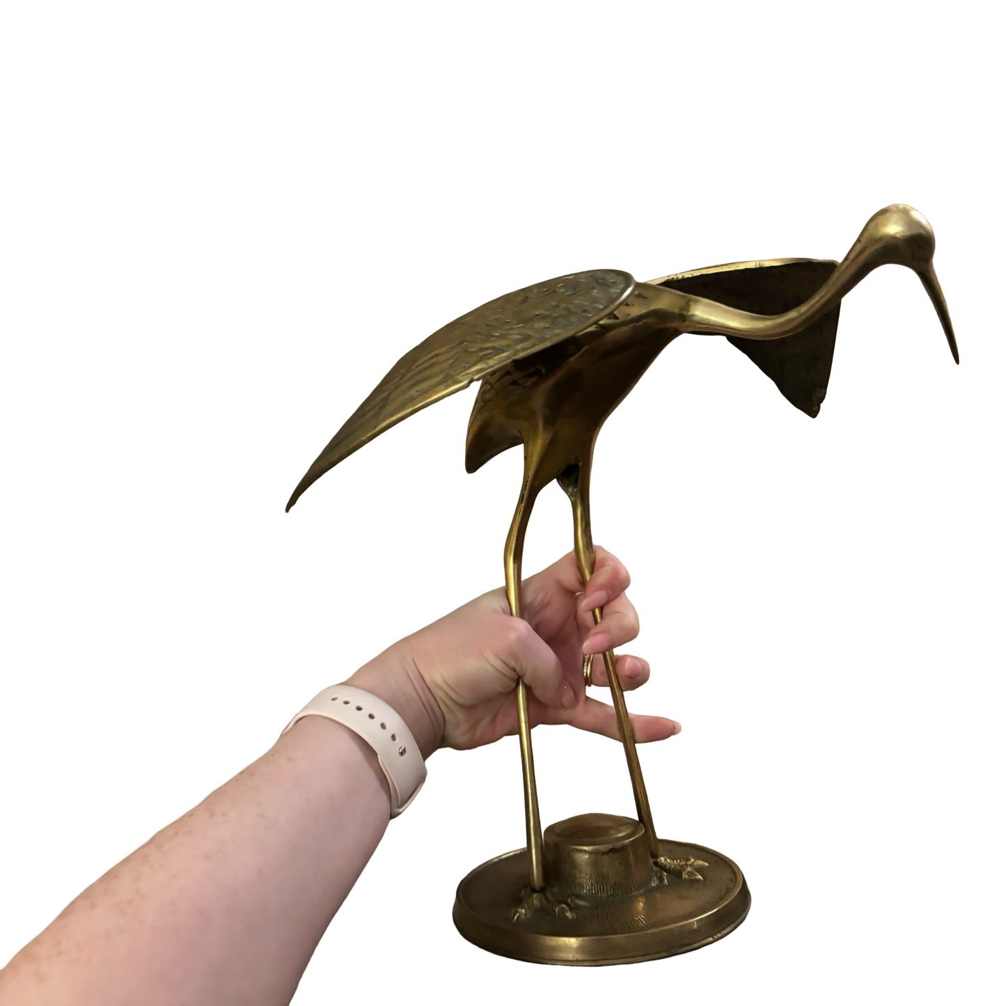 Extra Large Brass Crane