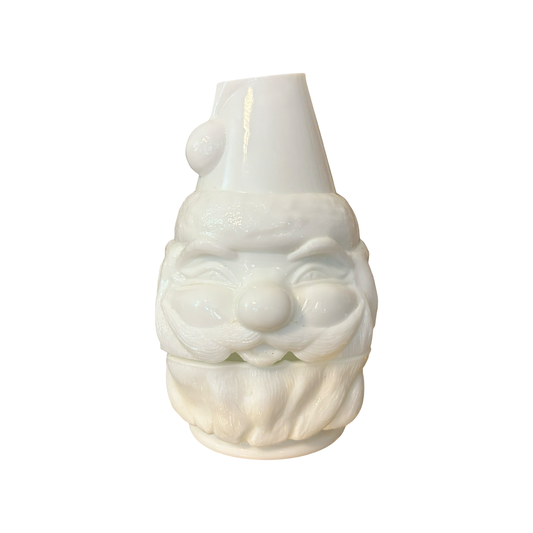 Fenton Santa Milk Glass Fairy Lamp