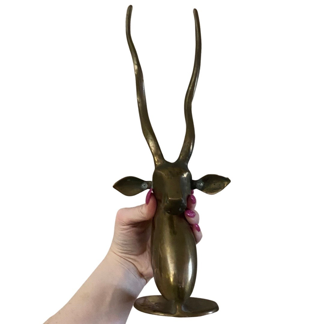 Brass Ibex Bust