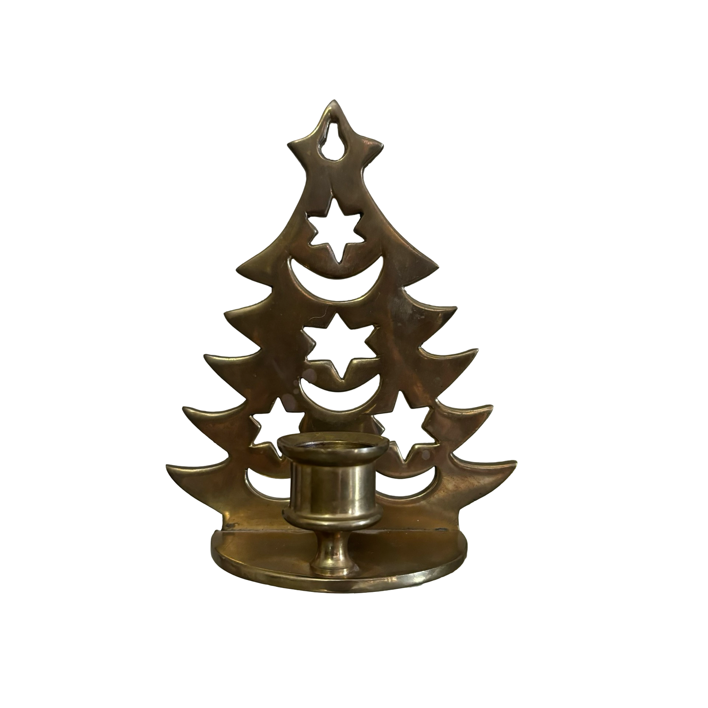 Brass Christmas Tree Votive
