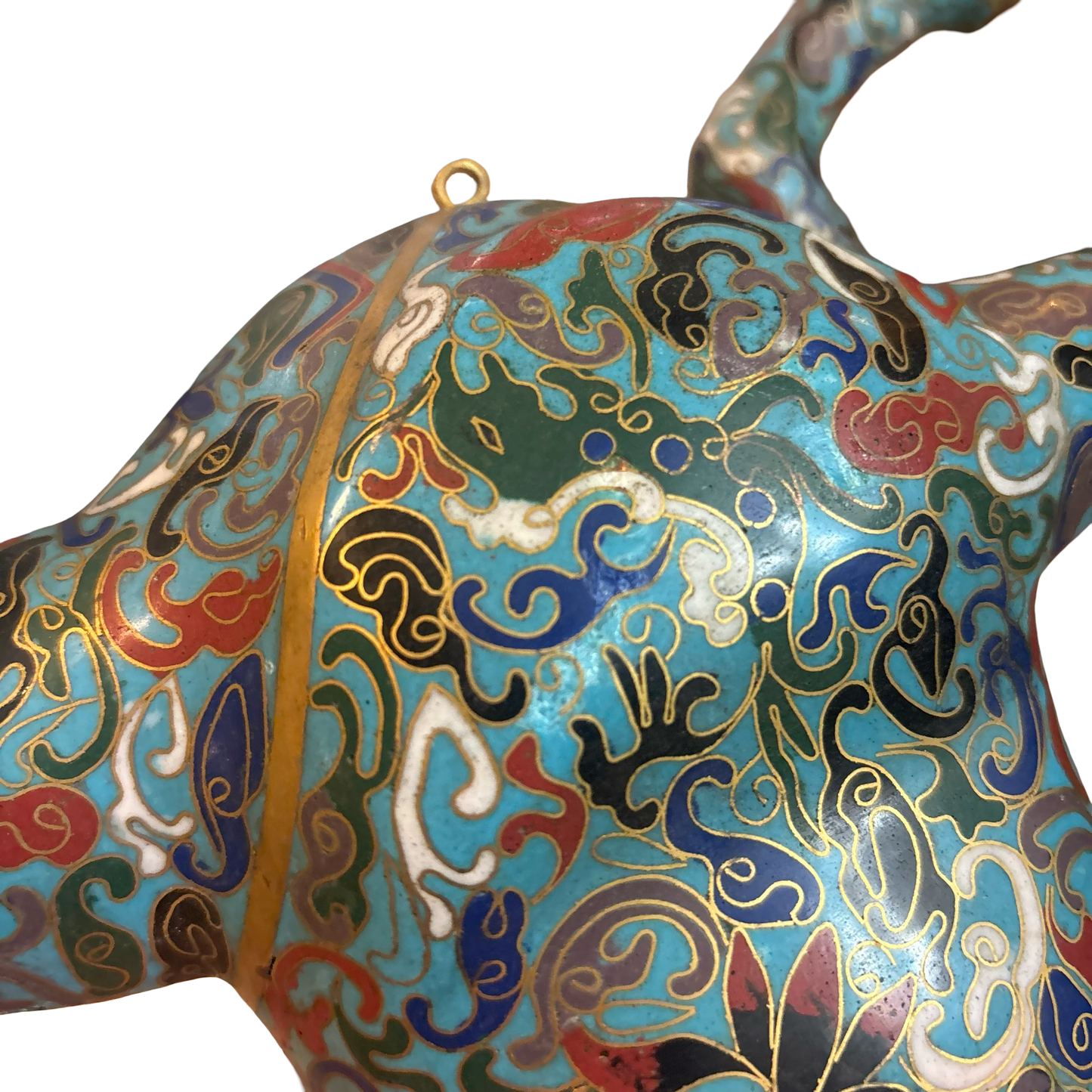 Brass Cloisonné Horse Incense Burner