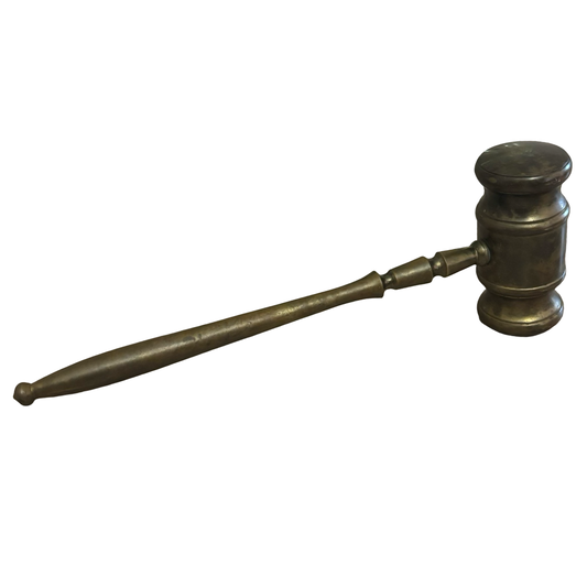 Life Size Brass Gavel
