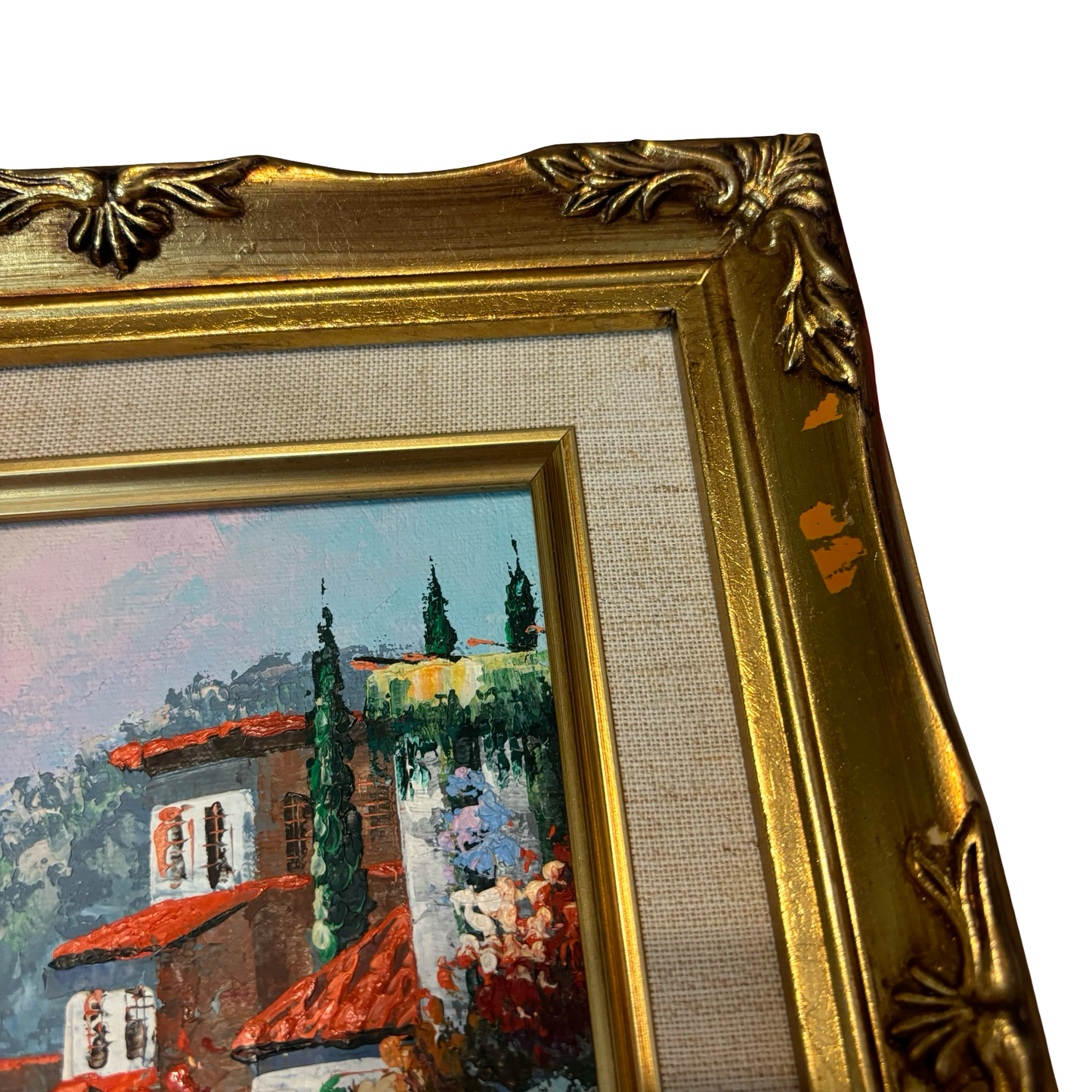 Framed Cityscape Painting