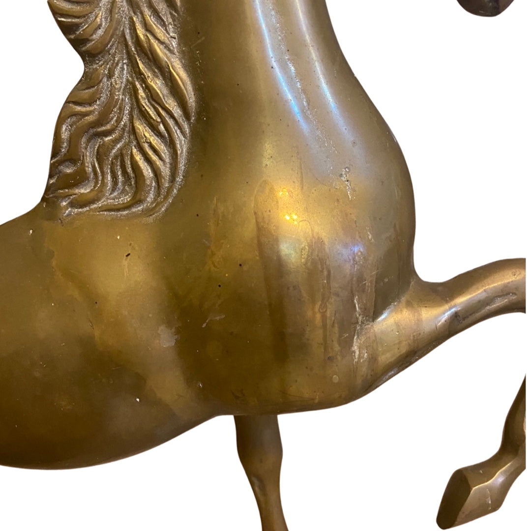 Huge Brass Horse