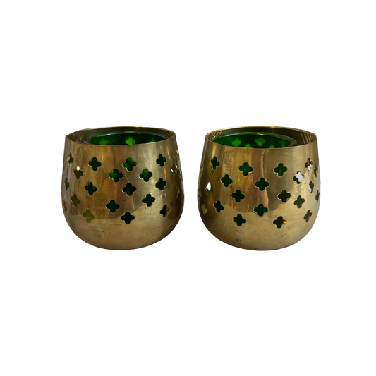 Pair of Brass Votives