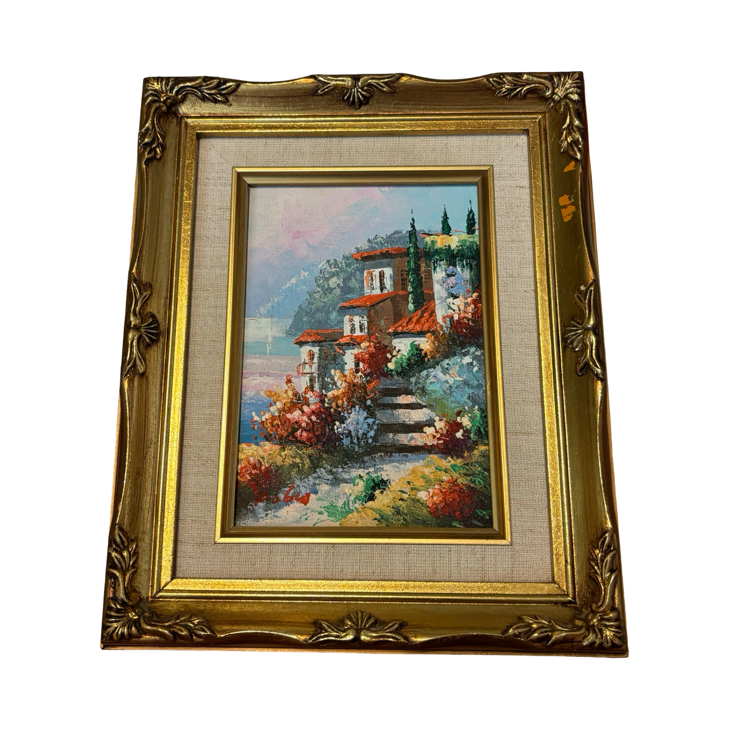 Framed Cityscape Painting